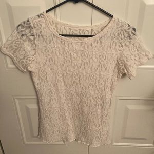 White lacy shirt
